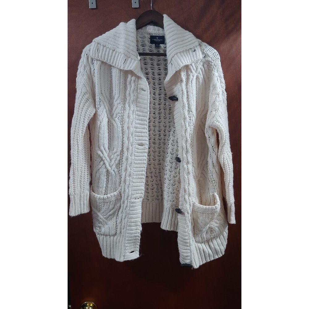 White Cardigan Sweater